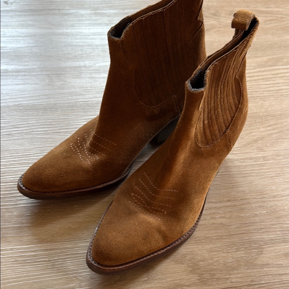 Brown Suede Ankle Boots